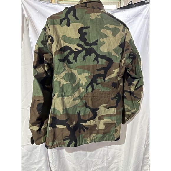 US ARMY WOODLAND CAMO M-65 FIELD JACKET SIZE SMALL REGULAR - Picture 5 of 6
